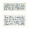 Set Of Two Thank You Lord 1 White Framed Print Wall Art