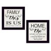 Set Of Two Family 1 Black Framed Print Wall Art