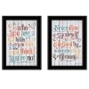 Set Of Two Who You Think 2 Black Framed Print Wall Art