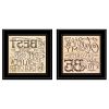Set Of Two Together or Each Other 2 Black Framed Print Wall Art