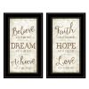Set Of Two Faith or Believe 2 Black Framed Print Wall Art