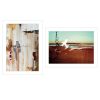 Set Of Two Abstract Flight 1 White Framed Print Wall Art