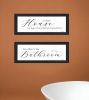 Set Of Two Household Humor 2 Black Framed Print Bathroom Wall Art