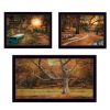 Set Of Three Tranquil Spaces 2 Black Framed Print Wall Art