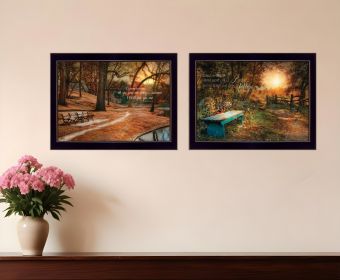 Set Of Two Resting Places 2 Black Framed Print Wall Art