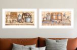 Set Of Two My Happy Place 1 White Framed Print Wall Art