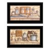 Set Of Two My Happy Place 2 Black Framed Print Wall Art