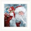 Santa with Presents 1 White Framed Print Wall Art