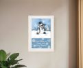 Trendy Snowman 1 White Framed Print Wall Art