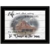 Storm Dance at the Farm Black Framed Print Wall Art