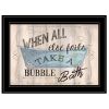 Take A Bubble Bath 2 Black Framed Print Bathroom Wall Art