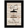 Enjoy the Daily Grind 2 Black Framed Print Kitchen Wall Art