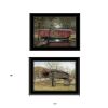 Set Of Two Bridges of 2 Black Framed Print Wall Art