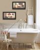 Set Of Two Bath 3 Black Framed Print Bathroom Wall Art