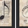 Set Of Two Music 8 Black Framed Print Wall Art