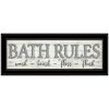 Bath Rules 2 Black Framed Print Bathroom Wall Art