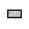 Relax 4 Black Framed Print Bathroom Wall Art