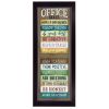 Office Rules 6 Black Framed Print Wall Art