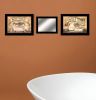 Set Of Three Bath and Powder Room 6 Black Framed Print Bathroom Wall Art