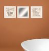 Set Of Three Soak and Unwind 1 White Framed Print Bathroom Wall Art