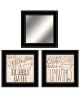 Set Of Three Soak and Unwind 4 Black Framed Print Bathroom Wall Art