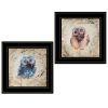 Set Of Two Wonder Years Owls Black Framed Print Wall Art
