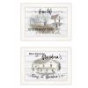 Set Of Two Stays at Grandmas 1 White Framed Print Wall Art