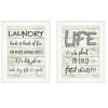 Set Of Two Loads of Fun 1 White Framed Print Bathroom Wall Art