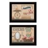 Set Of Two Country Bath III 2 Black Framed Print Bathroom Wall Art