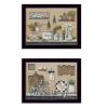Set Of Two Farmhouse Kitchen 3 Black Framed Print Kitchen Wall Art