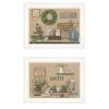 Set Of Two Bath Time 1 White Framed Print Bathroom Wall Art