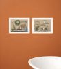 Set Of Two Bath Time 1 White Framed Print Bathroom Wall Art