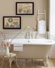 Set Of Two Bath Time 3 Black Framed Print Bathroom Wall Art