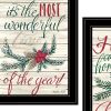 Set Of Two All Heart Come Home for Christmas 2 Black Framed Print Wall Art