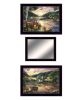 Set Of Three Lakefront Camping 3 Black Framed Print Wall Art