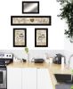 Set Of Four Love of Nature Kitchen 8 Black Framed Print Kitchen Wall Art