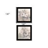 Set Of Two Transitional Blooms 3 Black Framed Print Wall Art