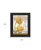 Golden Flowers Black Framed Print Wall Art