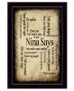 Nina Says 4 Black Framed Print Wall Art