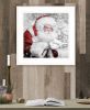 Santas Little Friends 3 White Framed Print Wall Art