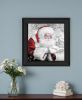 Santas Little Friends 4 Black Framed Print Wall Art