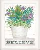 Believe Succulents White Framed Print Wall Art