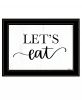 Lets Eat 3 Black Framed Print Kitchen Wall Art