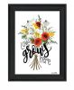 Love Grows Here 4 Black Framed Print Wall Art