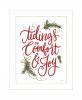 Tidings of Comfort and Joy 2 White Framed Print Wall Art