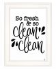 So Clean Clean 1 White Framed Print Bathroom Wall Art