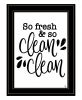 So Clean Clean 2 Black Framed Print Bathroom Wall Art