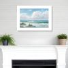 Beach 6 White Framed Print Wall Art