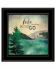 The Lake is Calling 2 Black Framed Print Wall Art