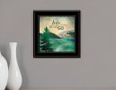 The Lake is Calling 2 Black Framed Print Wall Art